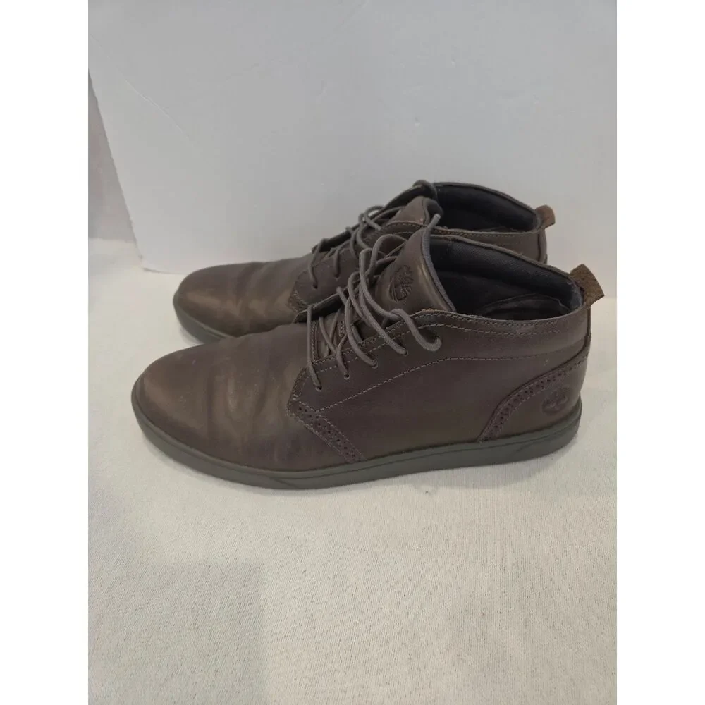 Timberland Graydon Brown Leather Chukka Mid Top Lace Up Boots Men Size 9